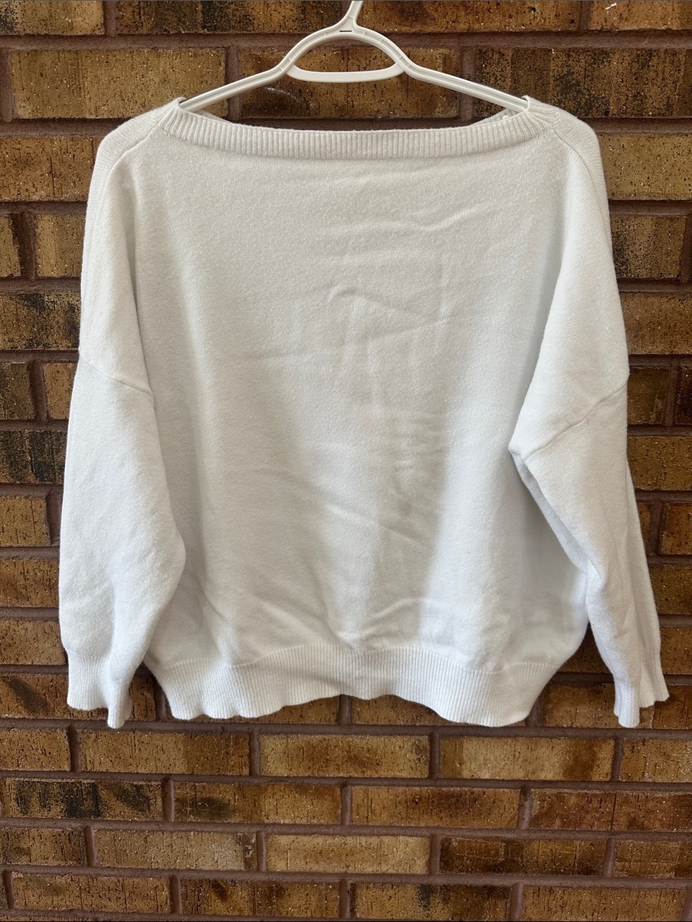 Classic Women's White Crewneck Sweater